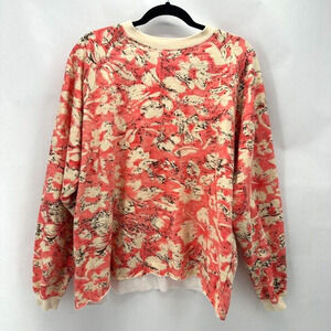 Vintage Jams World Sweatshirt Womens L Crewneck Floral Surfer Retro‎ Island Y2K